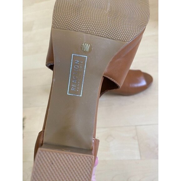 REACTION Kenneth Cole Women New Sandal Block Heel Peep Toe - Picture 8 of 9